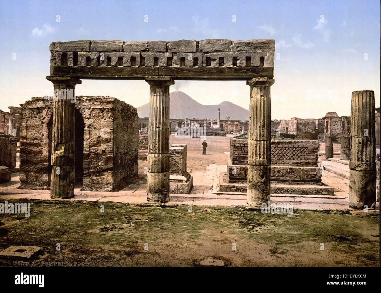 The Forum, Pompeii, Italy between 1890 and 1900. Stock Photo
