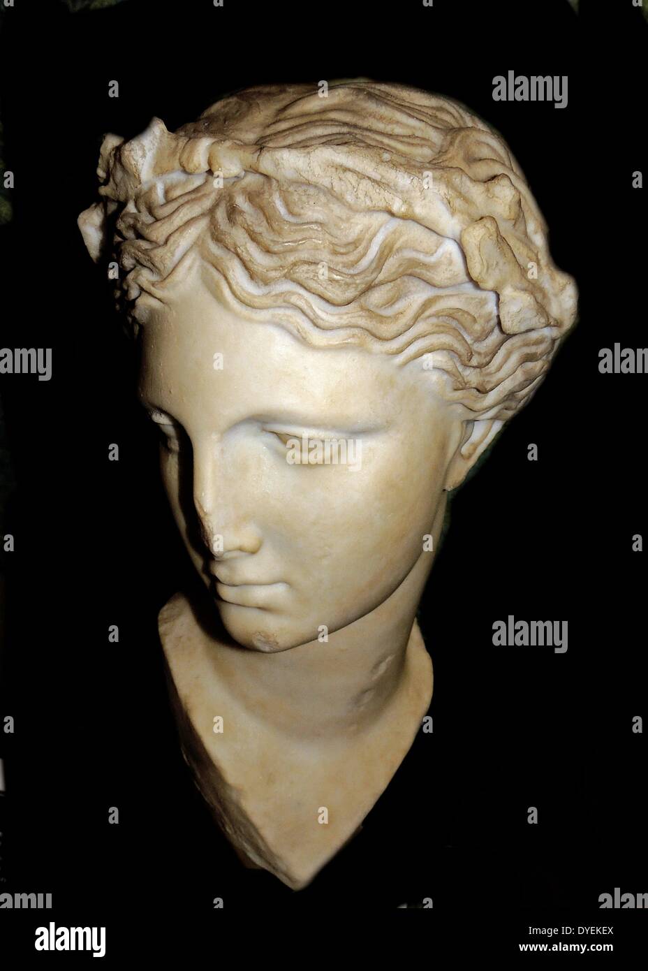 Head of Thalia 2nd Century A.D. The muse of comedy and pastoral poetry Stock Photo