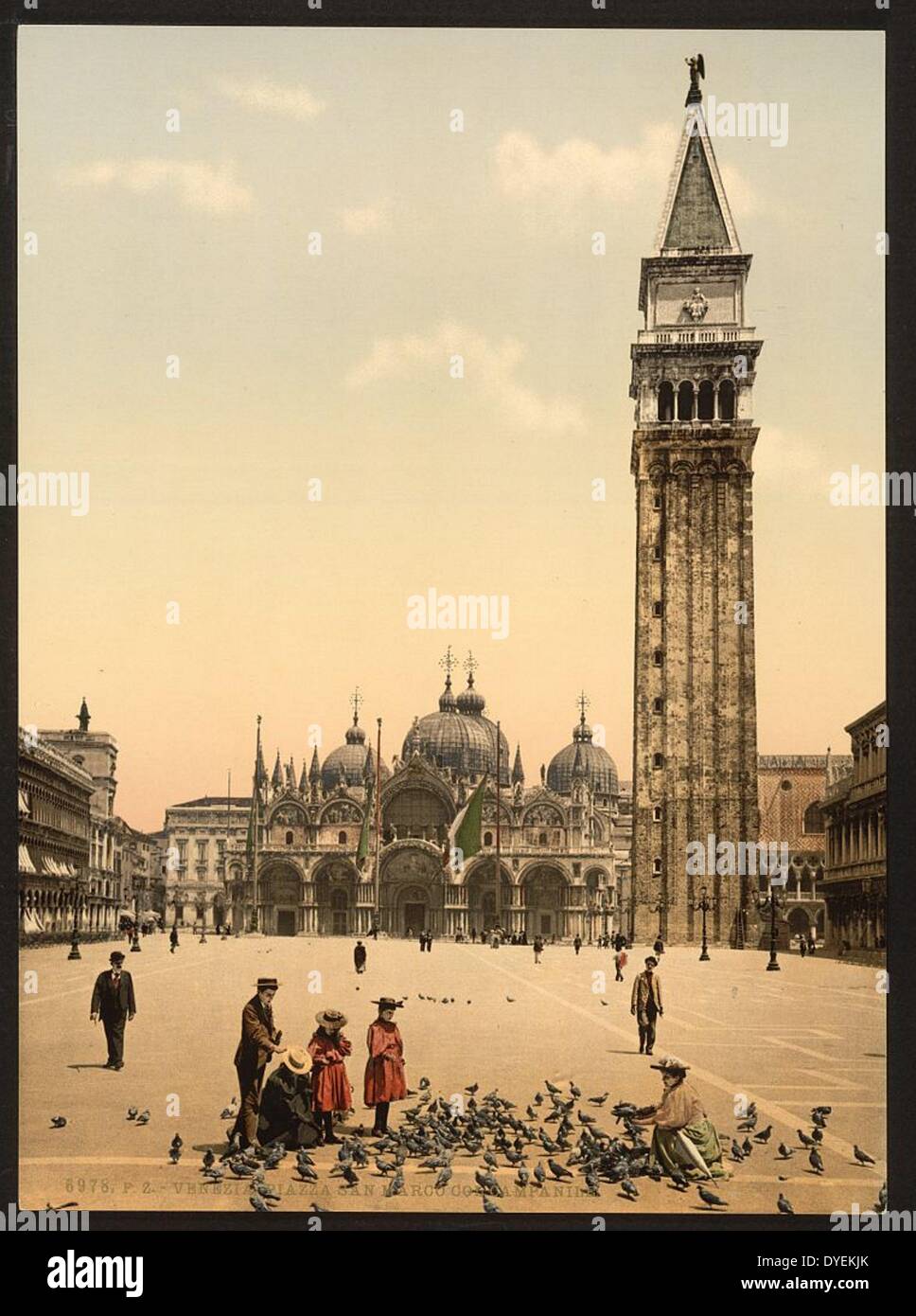 St. Mark's Place, with campanile, Venice, Italy between 1890 and 1900. Stock Photo