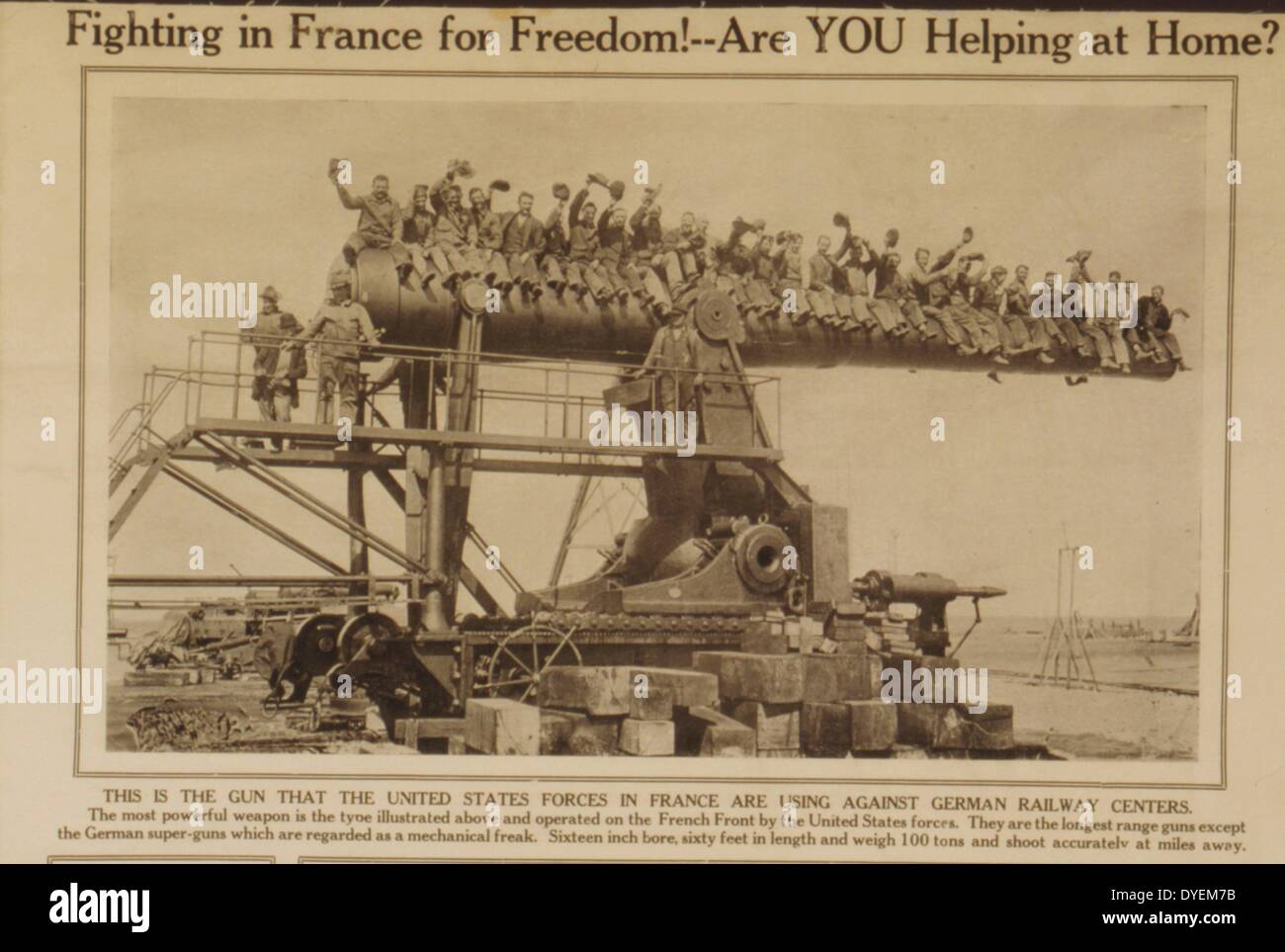 Fighting in France for freedom! Are you helping at home? a series of photographs published in the Illustrated Current News, [1918] Stock Photo