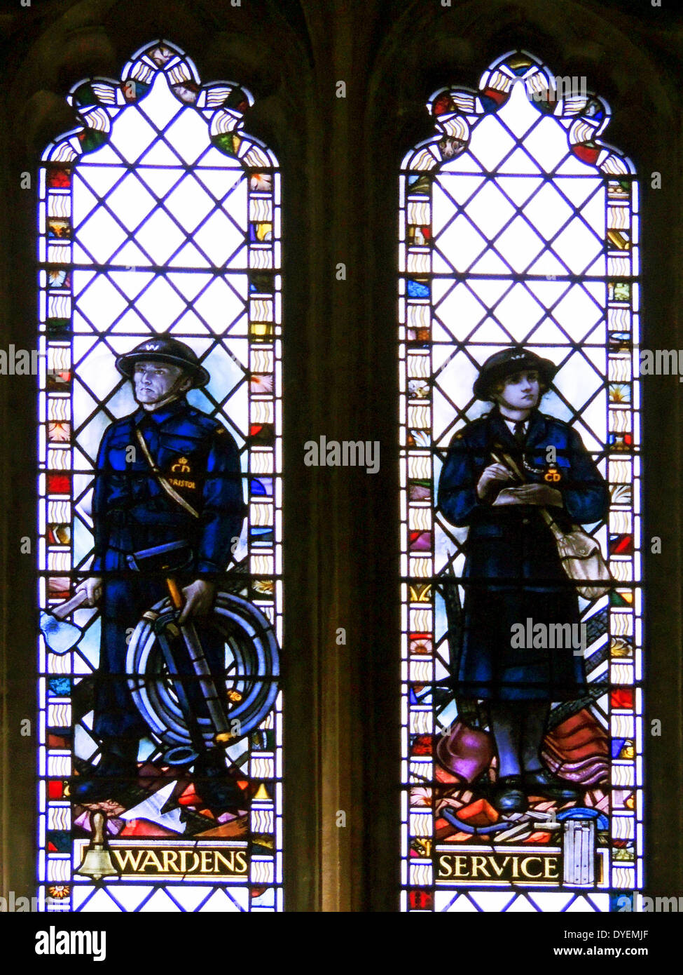 Arnold Wathen Robinson stained glass windows in Bristol Cathedral