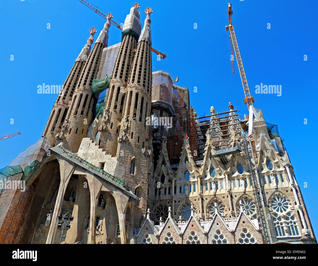 Sagrada familia Cathedral in Barcelona. The Basilica i Temple Expiatori ...