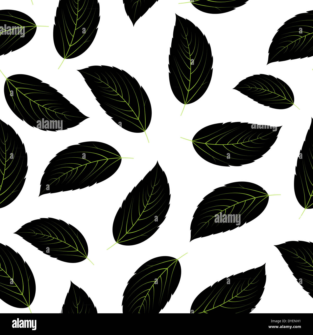 Leaves Seamless Pattern Background Vector Illustration Stock Photo - Alamy