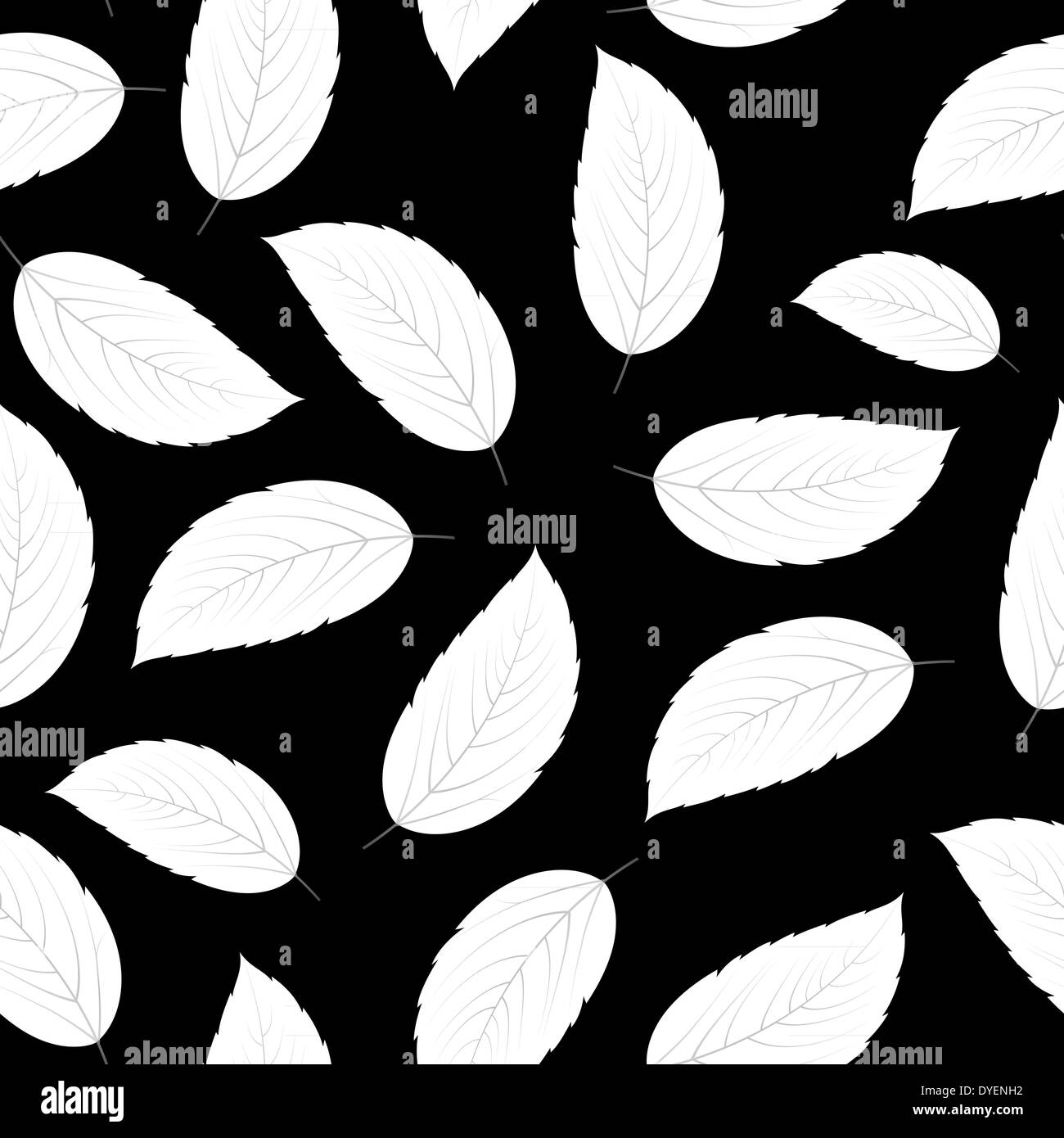 Leaves Seamless Pattern Background Vector Illustration Stock Photo - Alamy