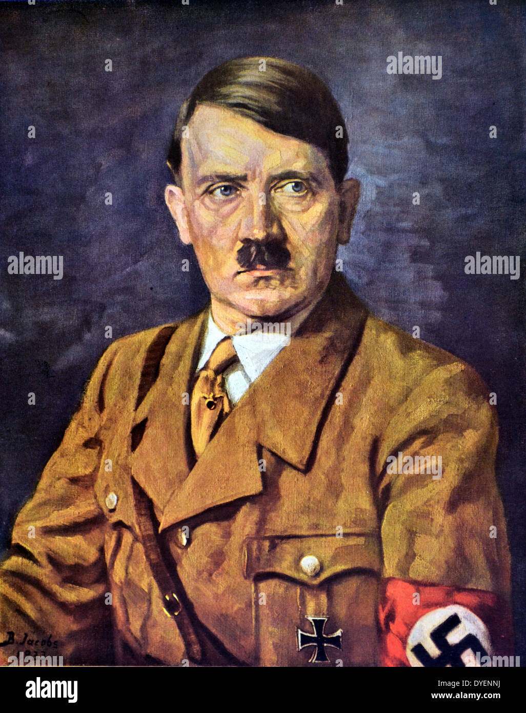 Adolf Hitler 1889-1945. German politician and the leader of the Nazi Party. He was chancellor of Germany from 1933 to 1945 and dictator of Nazi Germany from 1934 to 1945. Stock Photo