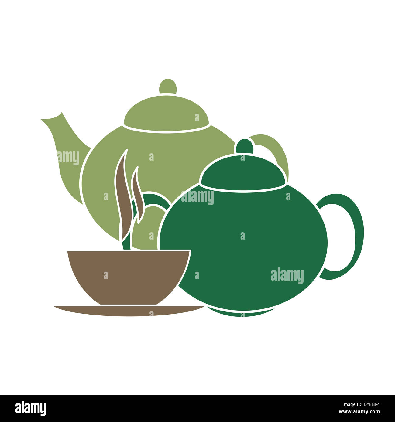 Tea Icons Vector Illustration Stock Photo - Alamy
