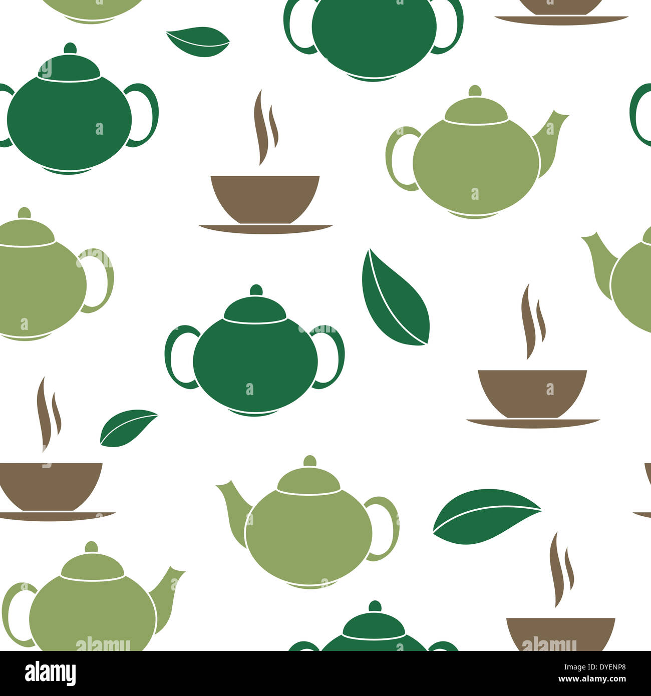 Tea Seamless Pattern Background Vector Illustration Stock Photo - Alamy