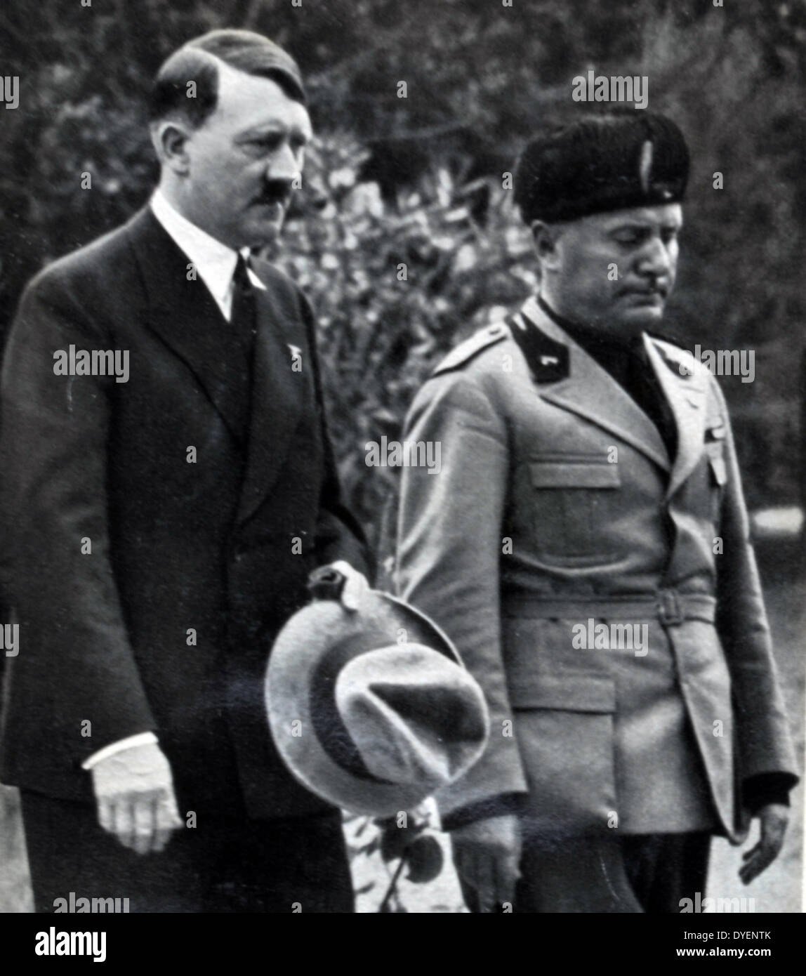Hitler with Benito Mussolini in Venice on 14 June 1934 Stock Photo