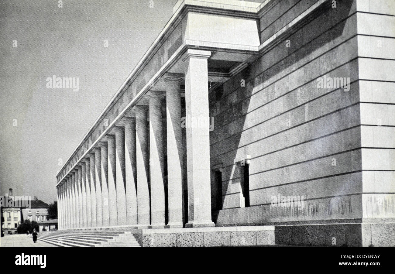 Nazi architecture: a public arts building in Munich 1936 Stock Photo