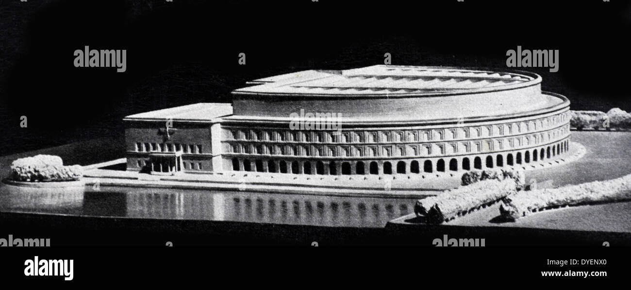 Nazi architecture: model for the Congress Hall in Nuremberg 1936 Stock Photo