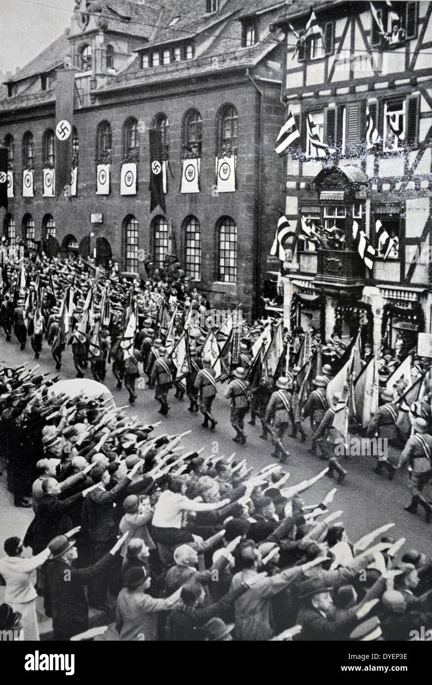 1935 photo of German military parade on Armed Forces Day 1935 photo of German military parade on Armed Forces Day