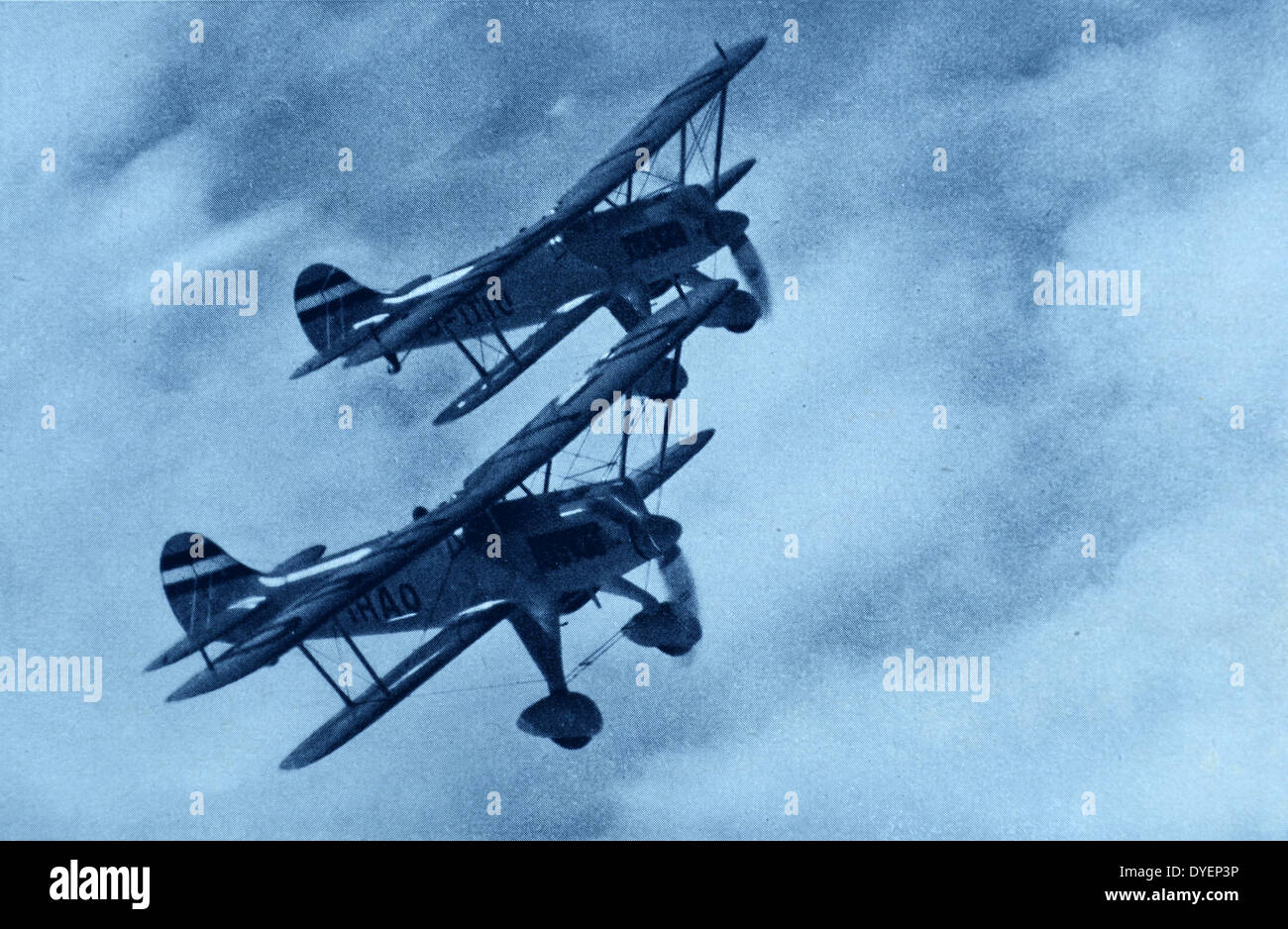 fighter aircraft of the German air force  on manoeuvres 1936 Stock Photo