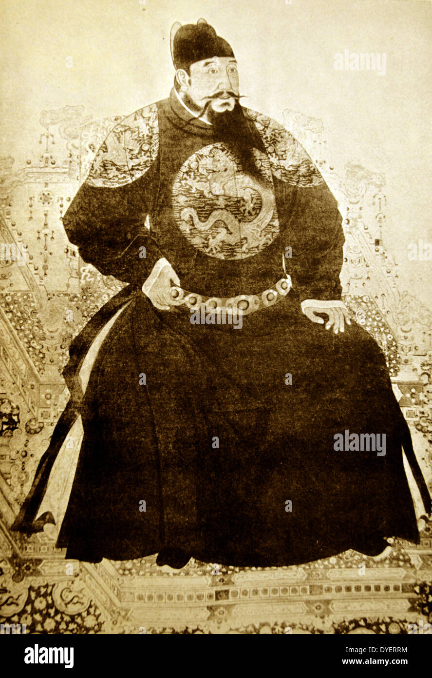 The Yongle Emperor (1360 – 1424), formerly Romanised as the Yung-lo or Yonglo Emperor, was the third emperor of the Ming Dynasty in China, reigning from 1402 to 1424 Stock Photo