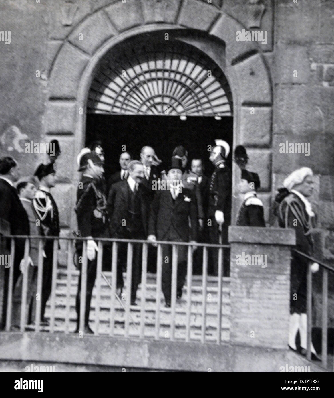 Mussolini comes from the Capitol in Rome Stock Photo - Alamy