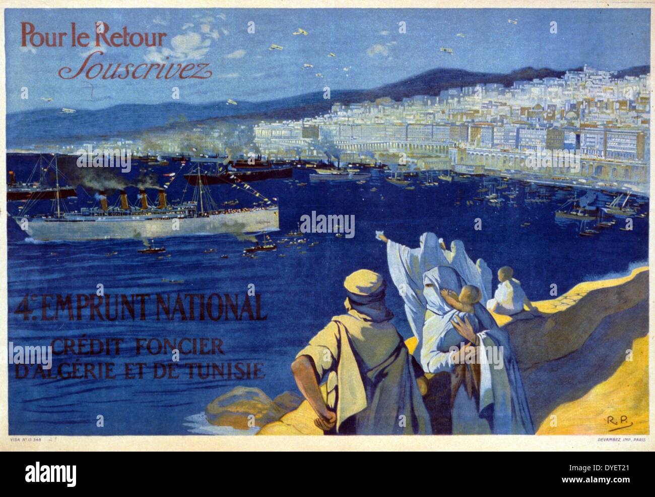 20 x 30 cm Affiche vintage en métal avec paysage de voyage de Tunisie