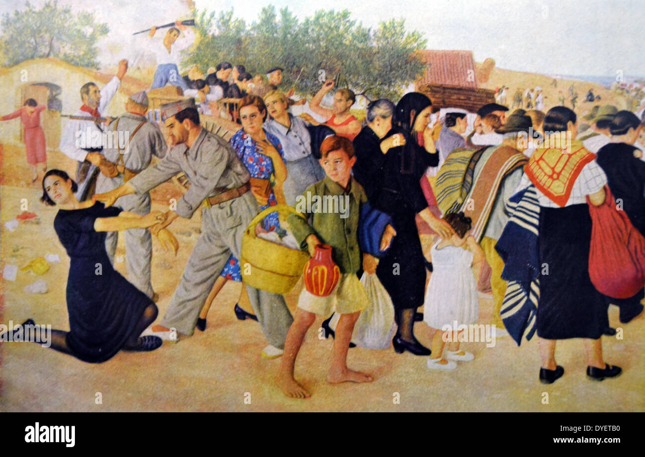 Spanish Civil War civilians are terrorised while fleeing from