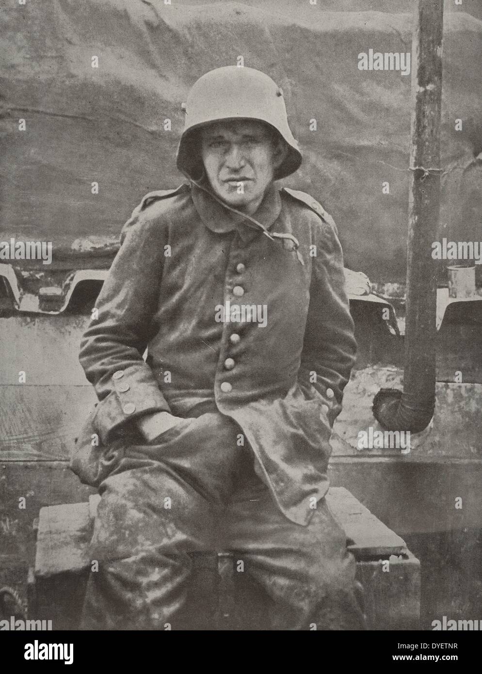A German prisoner of war at the end of 1916. Stock Photo