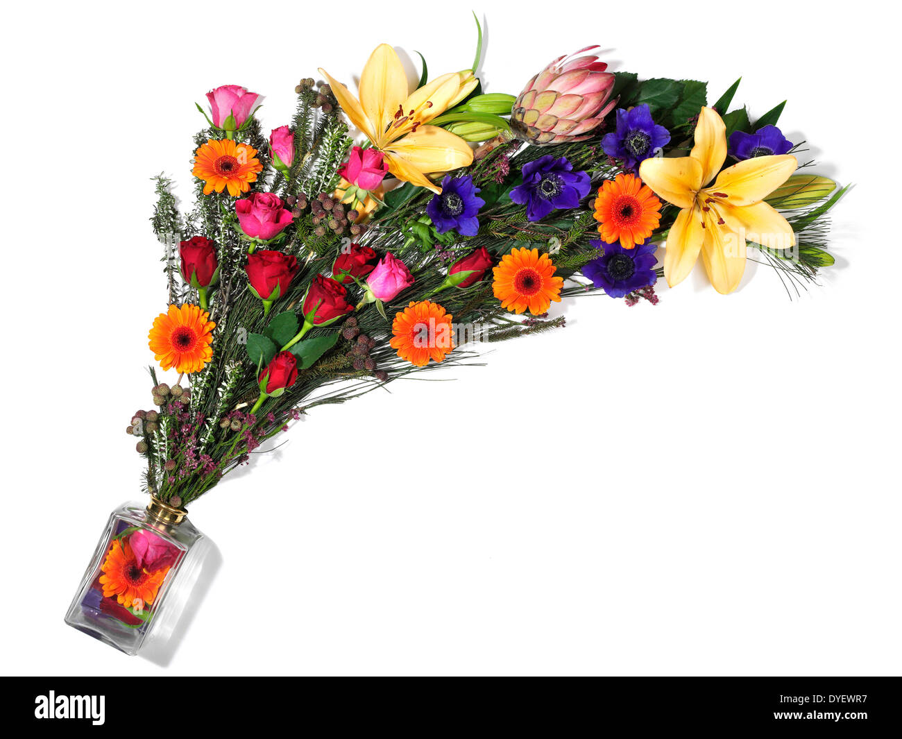 Colored glass flowers hi-res stock photography and images - Alamy