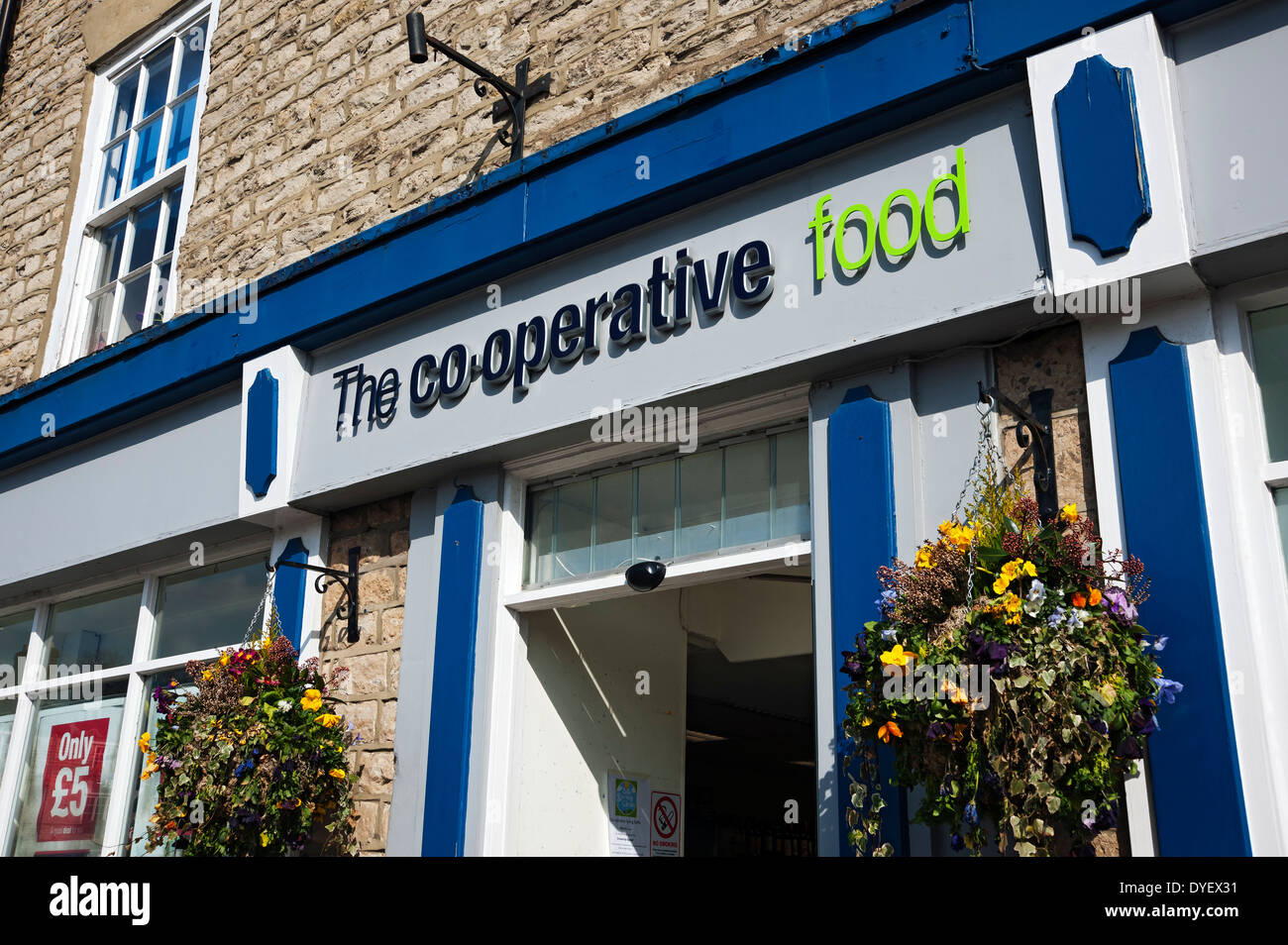 The Co-operative Coop Co op food shop store sign signage exterior Market Place Helmsley North Yorkshire England UK United Kingdom GB Great Britain Stock Photo