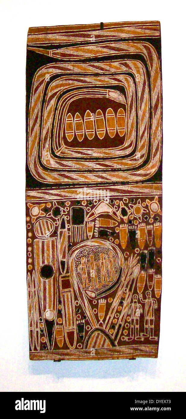Australian Aboriginal bark painting Stock Photo Alamy