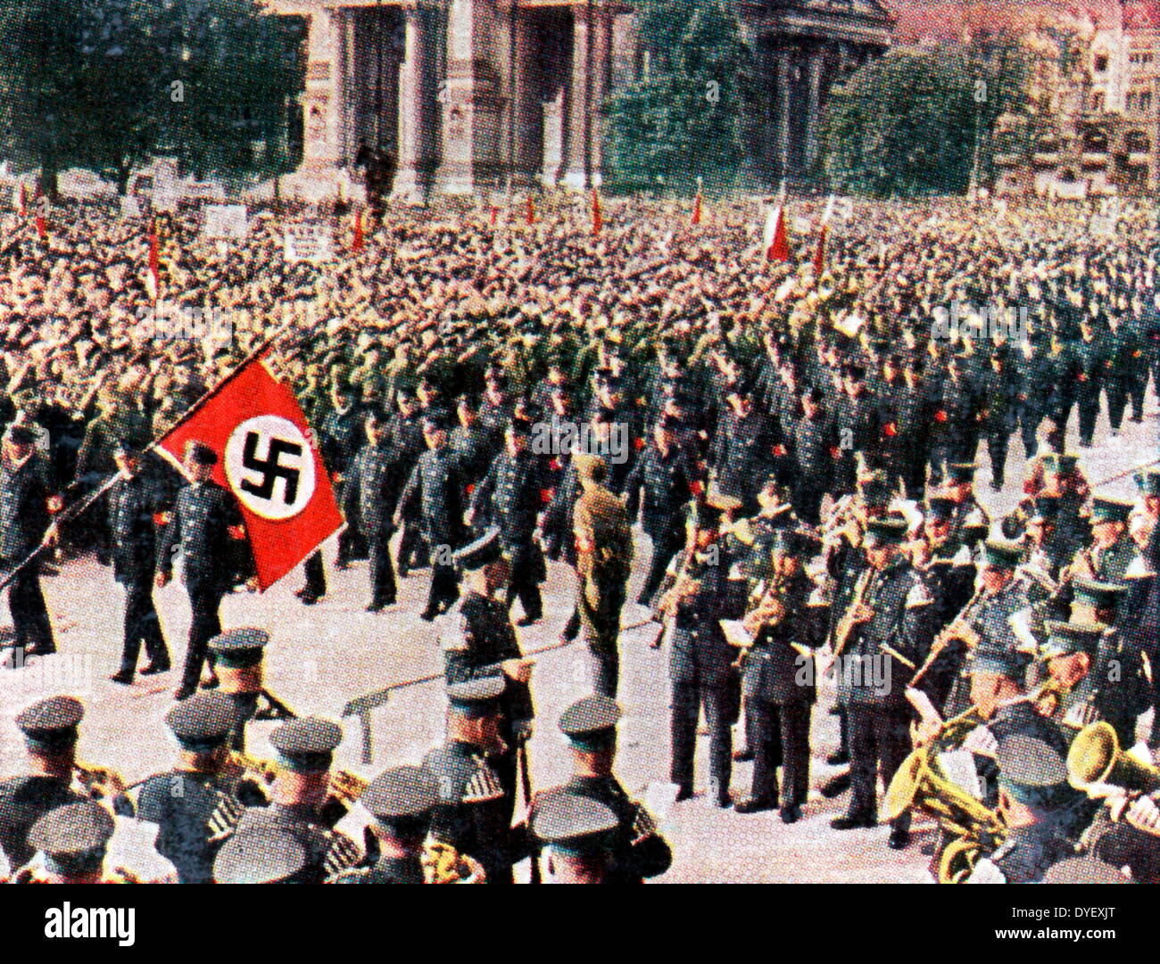 Nazi rally and march in Berlin? 1933 Stock Photo