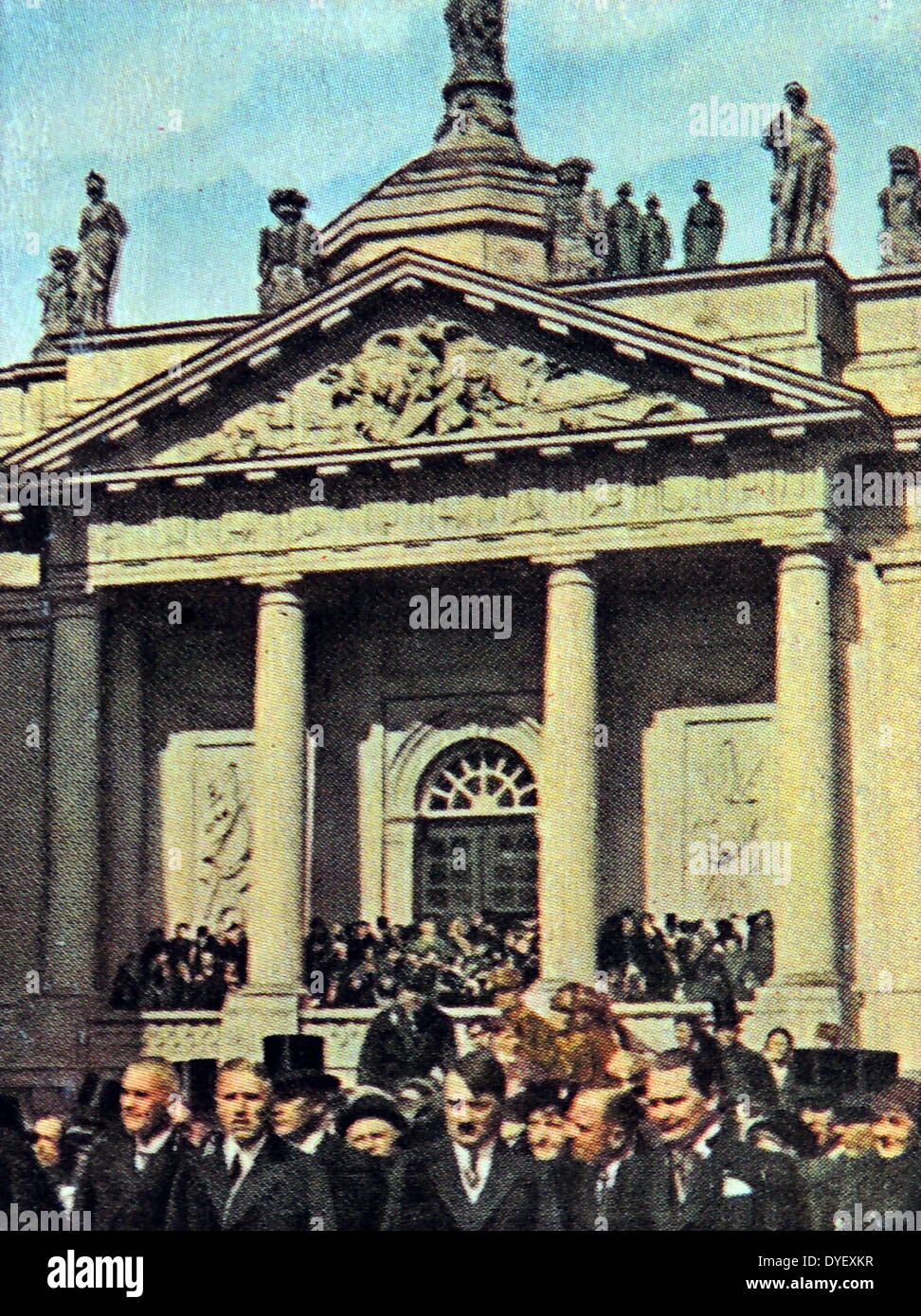 Hitler Goring and Von Pappen outside a church ceremony in Berlin 1933 Stock Photo
