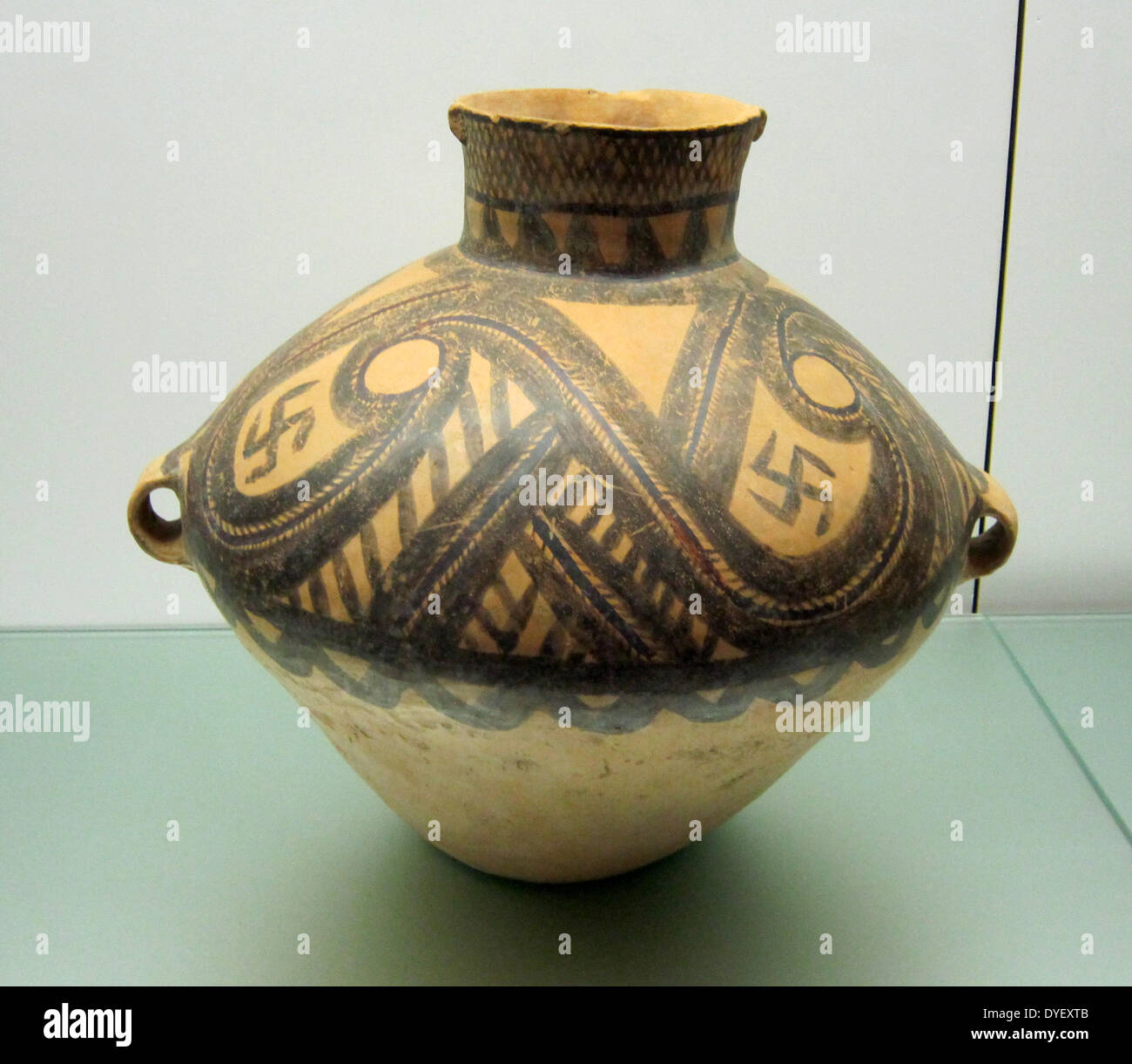 Neolithic pottery vessel, decorated with swastikas, Art Museum, Hong