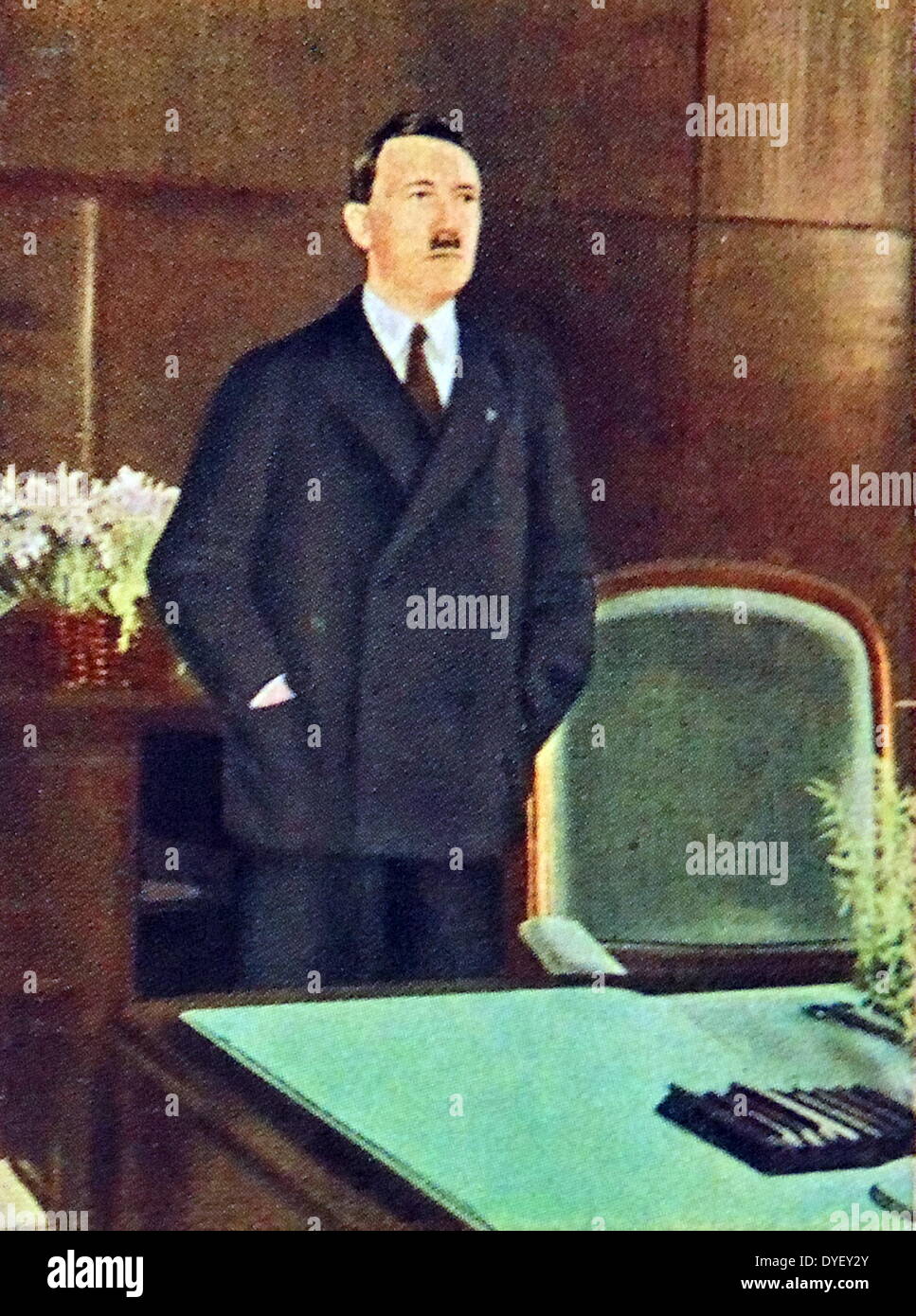 adolf Hitler in his office circa 1933 Stock Photo