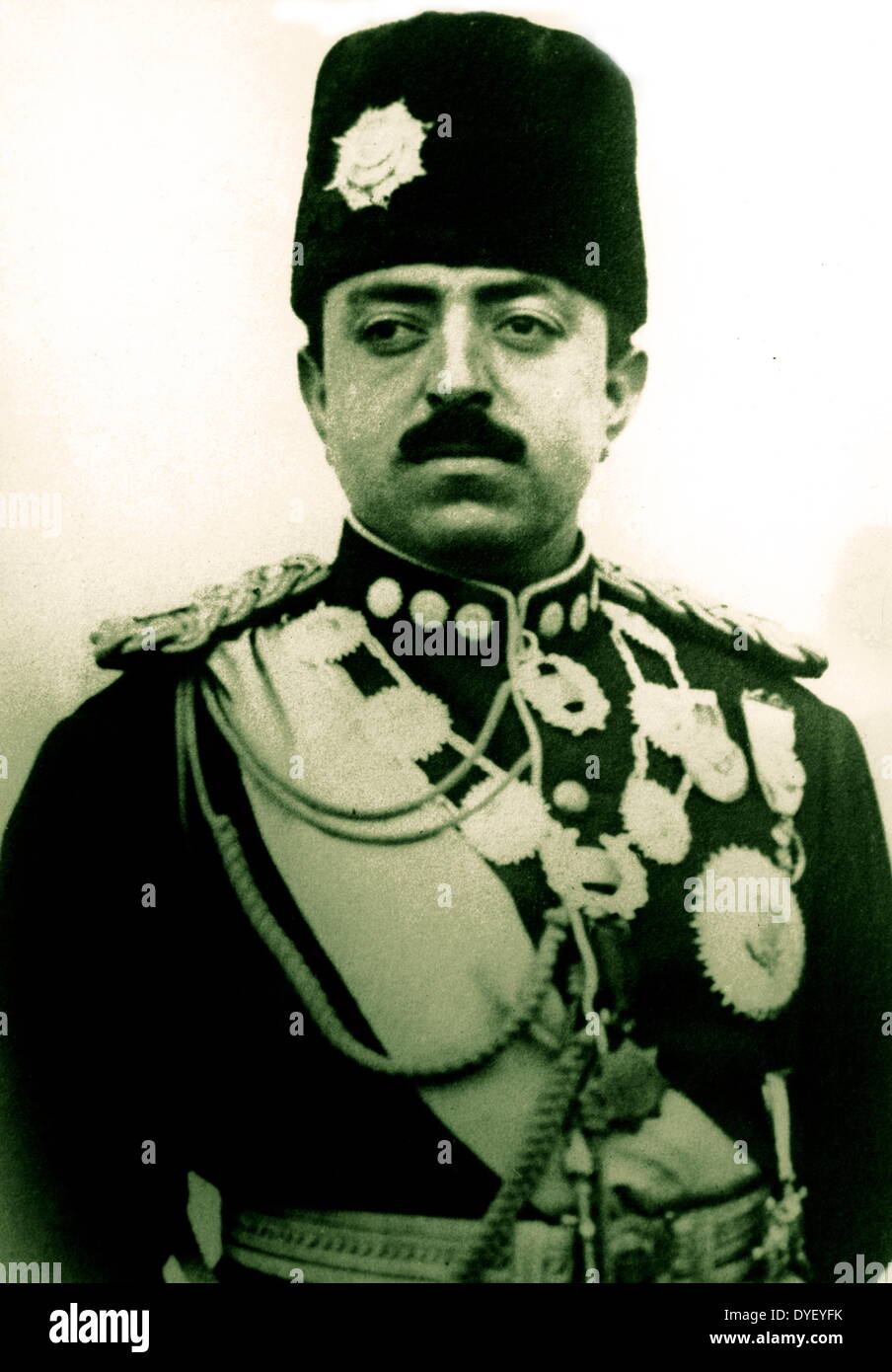Photograph of King Amanullah Khan (1892-1960). Date of photograph circa 1919-1930. The first Afghan ruler to try and modernize Afghanistan to Western designs. Fled to British India when Civil war broke out. Died in 1960. Stock Photo