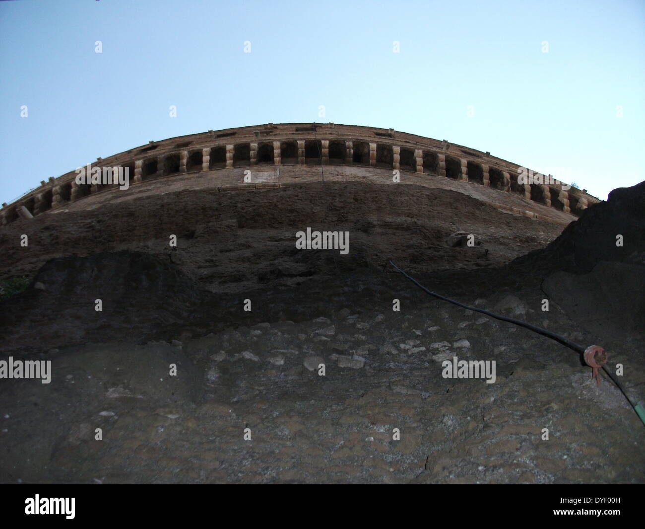 Castle Complicated Rome Architectural detail from the Castel Sant'Angelo, a tall cylindrical ...