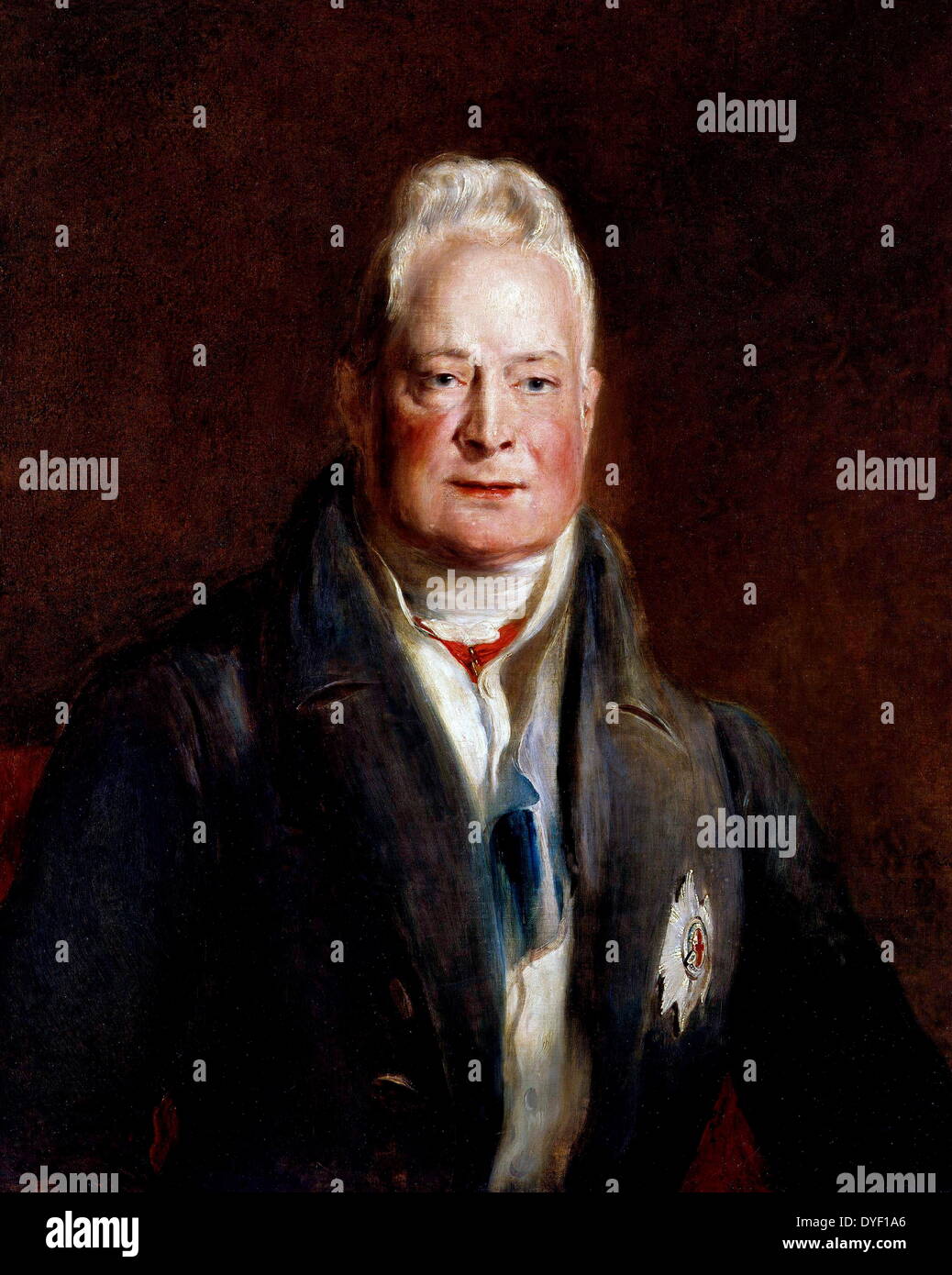 Portrait of William IV, King of the United Kingdom of Great Britain and Ireland, as well as Hanover from 26 June 1830 until his death. Lived from 21st August 1765 – 20 June 1837. The third son of George III and younger brother and successor to George IV. Stock Photo