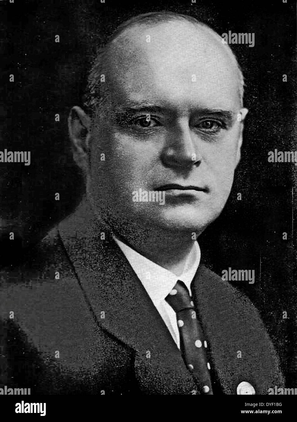 Photographic portrait of Carl Röver, Gauleiter of Weser-Ems from 1928 to his death in 1942. Stock Photo