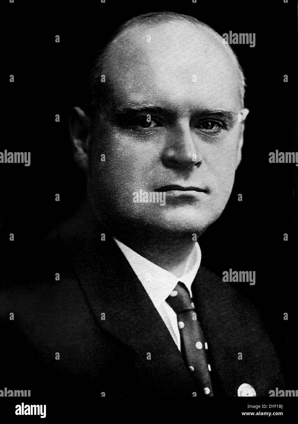Photographic portrait of Carl Röver, Gauleiter of Weser-Ems from 1928 to his death in 1942. Stock Photo