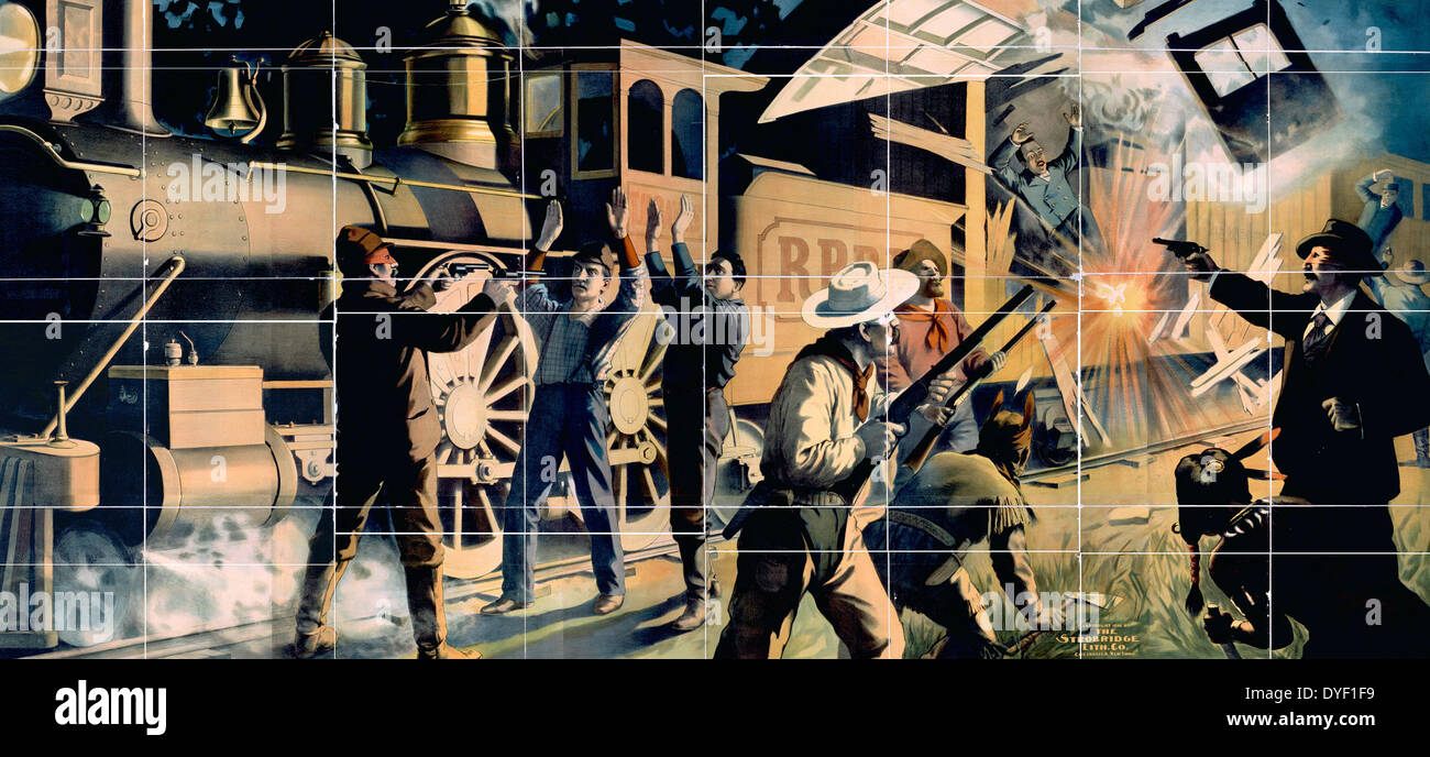 The great train robbery 1896. Sensational and startling 'hold up' of the 'Gold Express', by