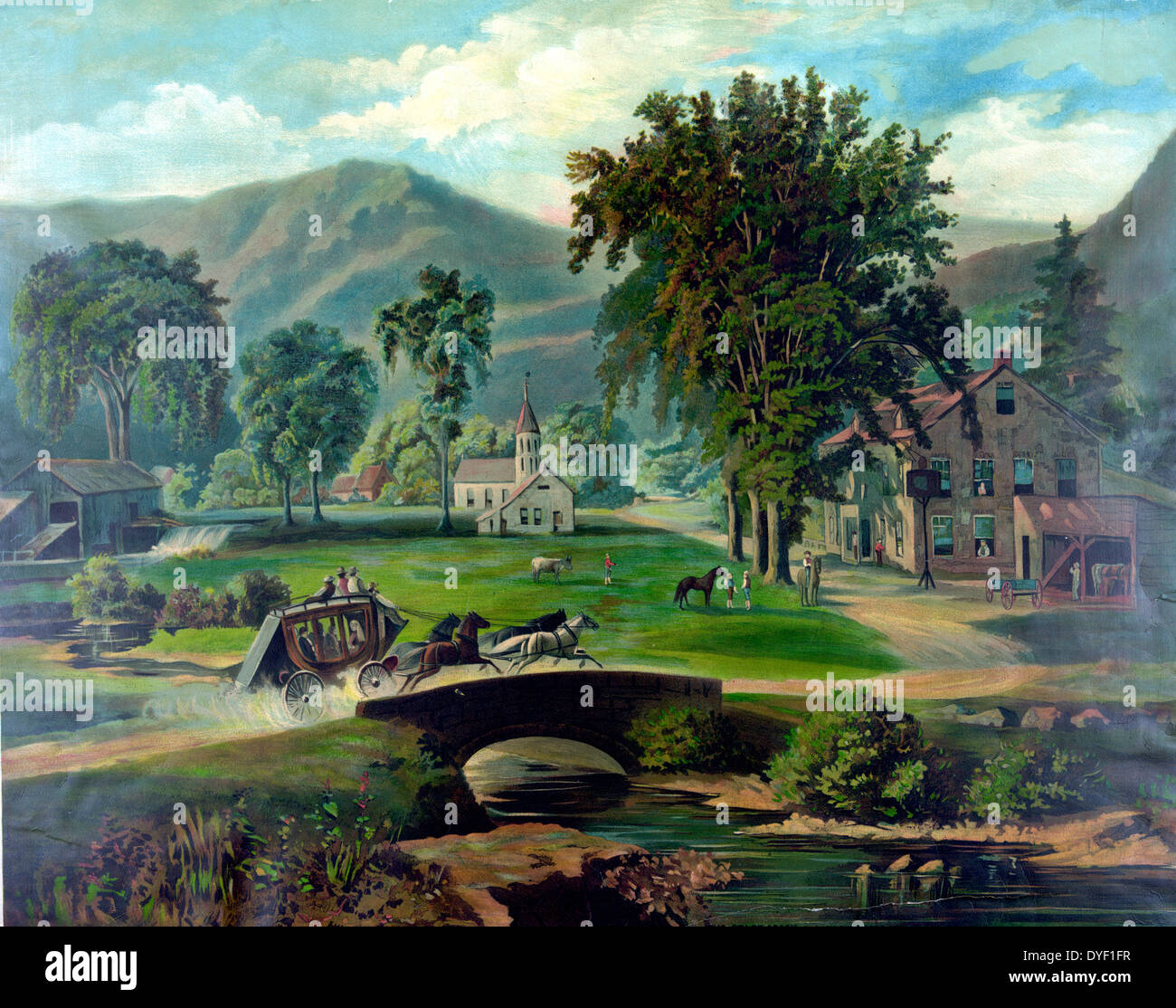The stage coach circa 1880 Stock Photo - Alamy