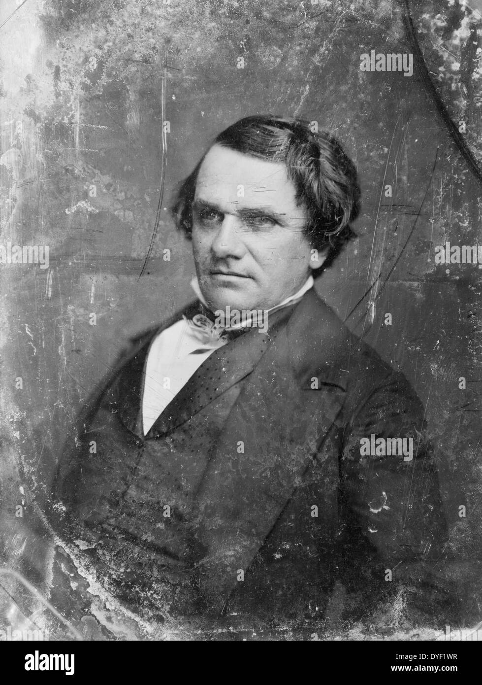 Stephen Arnold Douglas, head-and-shoulders portrait, slightly to left. Democratic Congressman from Illinois, 1843-1847; Senator, 1847-1861. by Mathew Brady, ca. 1823-1896. Published: [between 1844 and 1860] Stock Photo