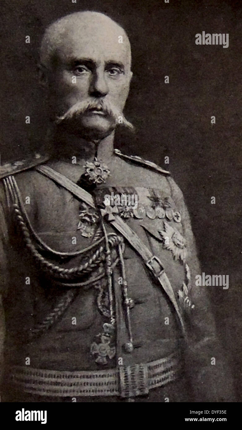 General Platon Lechitsky (18 March 1856 – 18 February 18 1921). Russian commander in the First World War. Stock Photo