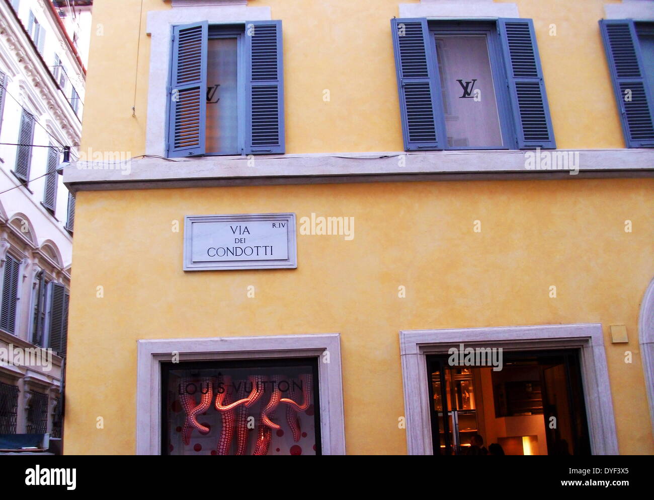 Louis Vuitton shop along Via dei Condotti street Tridente district Rome  Italy Europe Stock Photo - Alamy