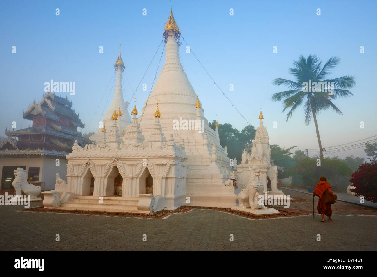 Thailand, Mae Hong Son, Wat Phra That Doi Kong Mu Stock Photo
