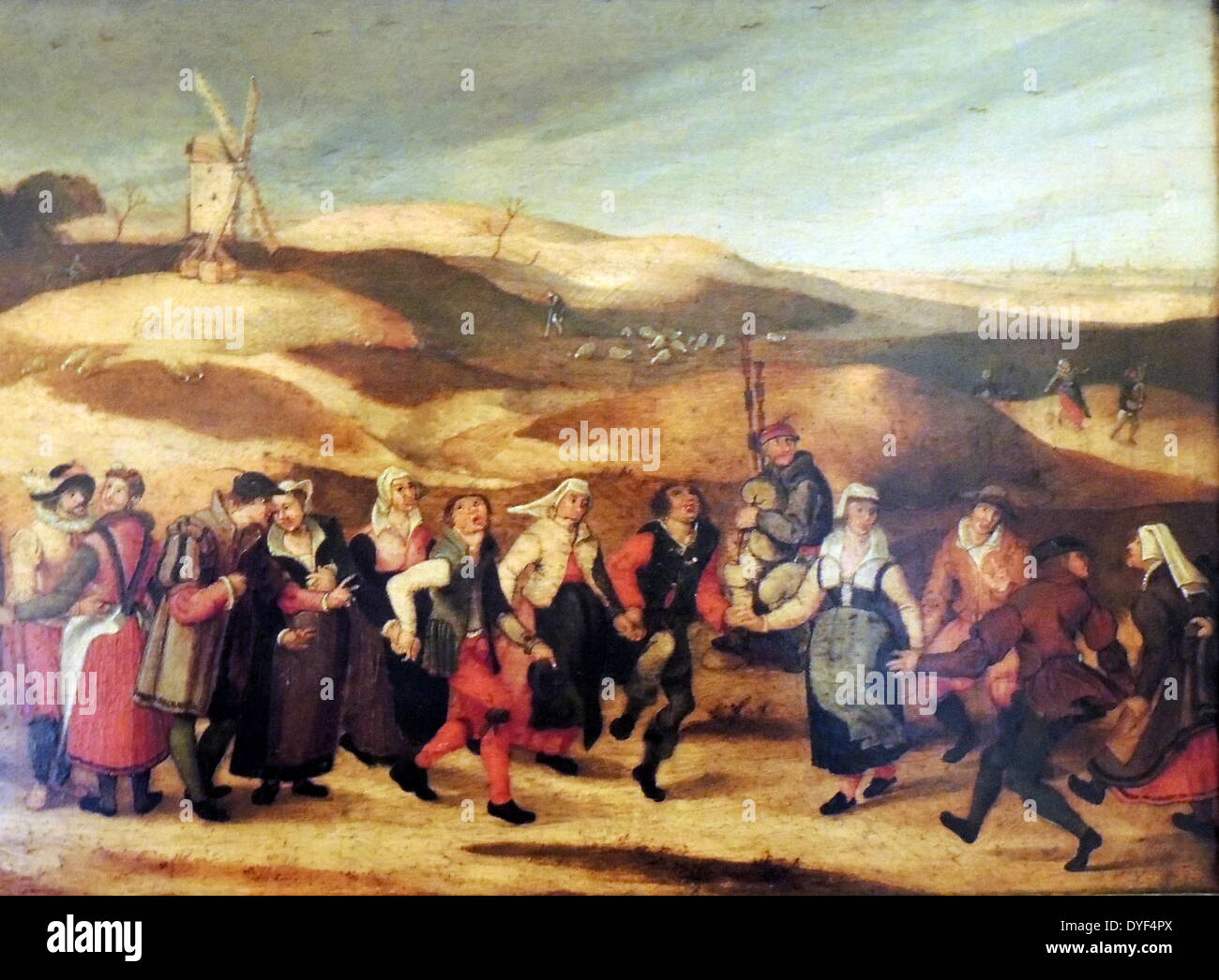 Painting called 'Peasants Dancing' 1614. Abel Grimmer Stock Photo