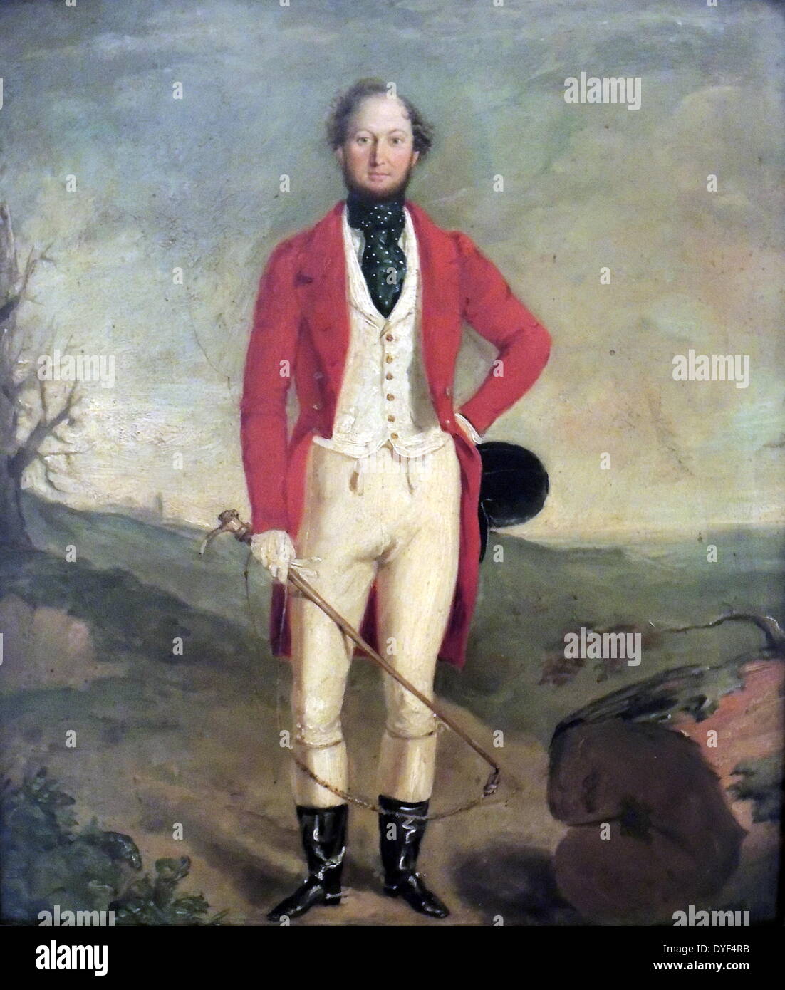 Man in Hunting Uniform 1853. John Ferneley Younger. Stock Photo