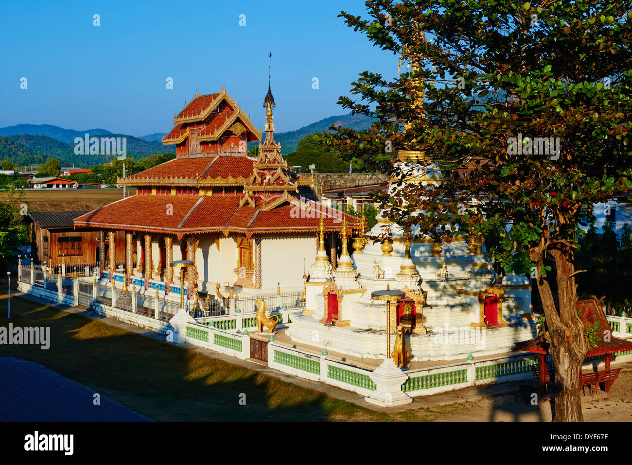 Thailand, Mae Hong Son, Wat Hua Wieng Stock Photo