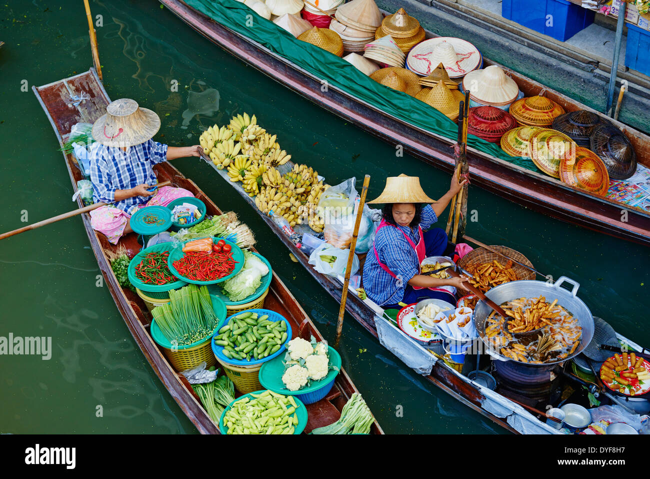Thailand, Ratchaburi province, Damnoen Saduak, flotting market Stock Photo