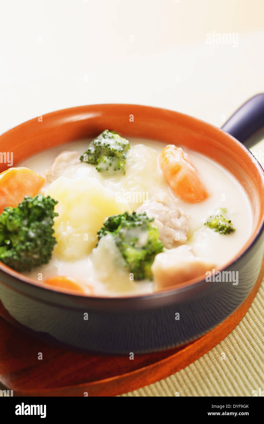 Japanese style white stew Stock Photo Alamy