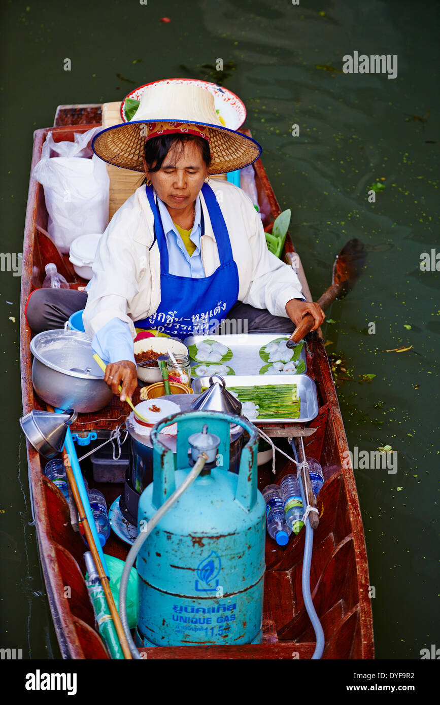 Thailand, Ratchaburi province, Damnoen Saduak, flotting market Stock Photo