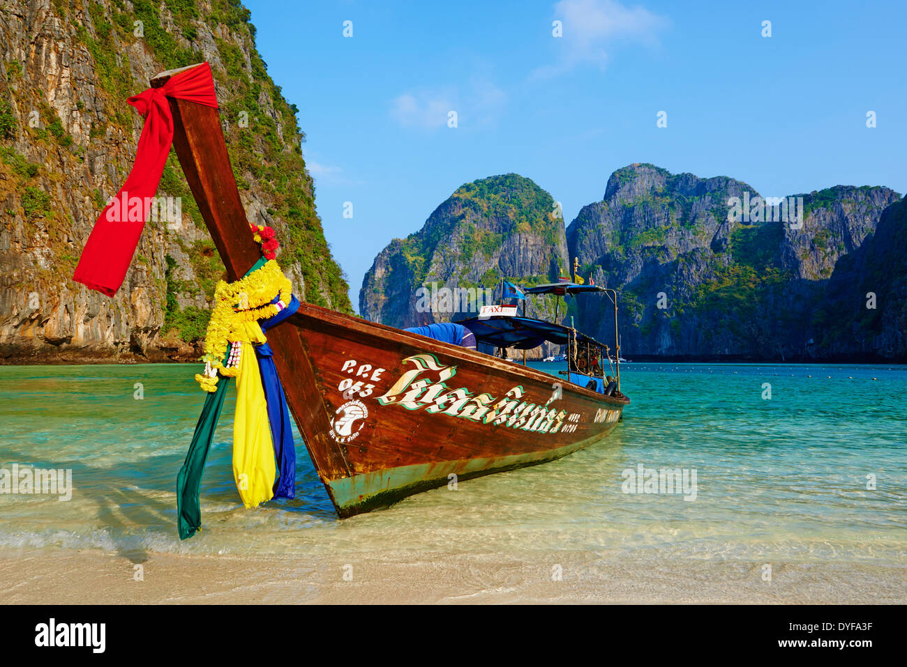 Thailand, Krabi province, Ko Phi Phi Le island, Ao Maya Stock Photo