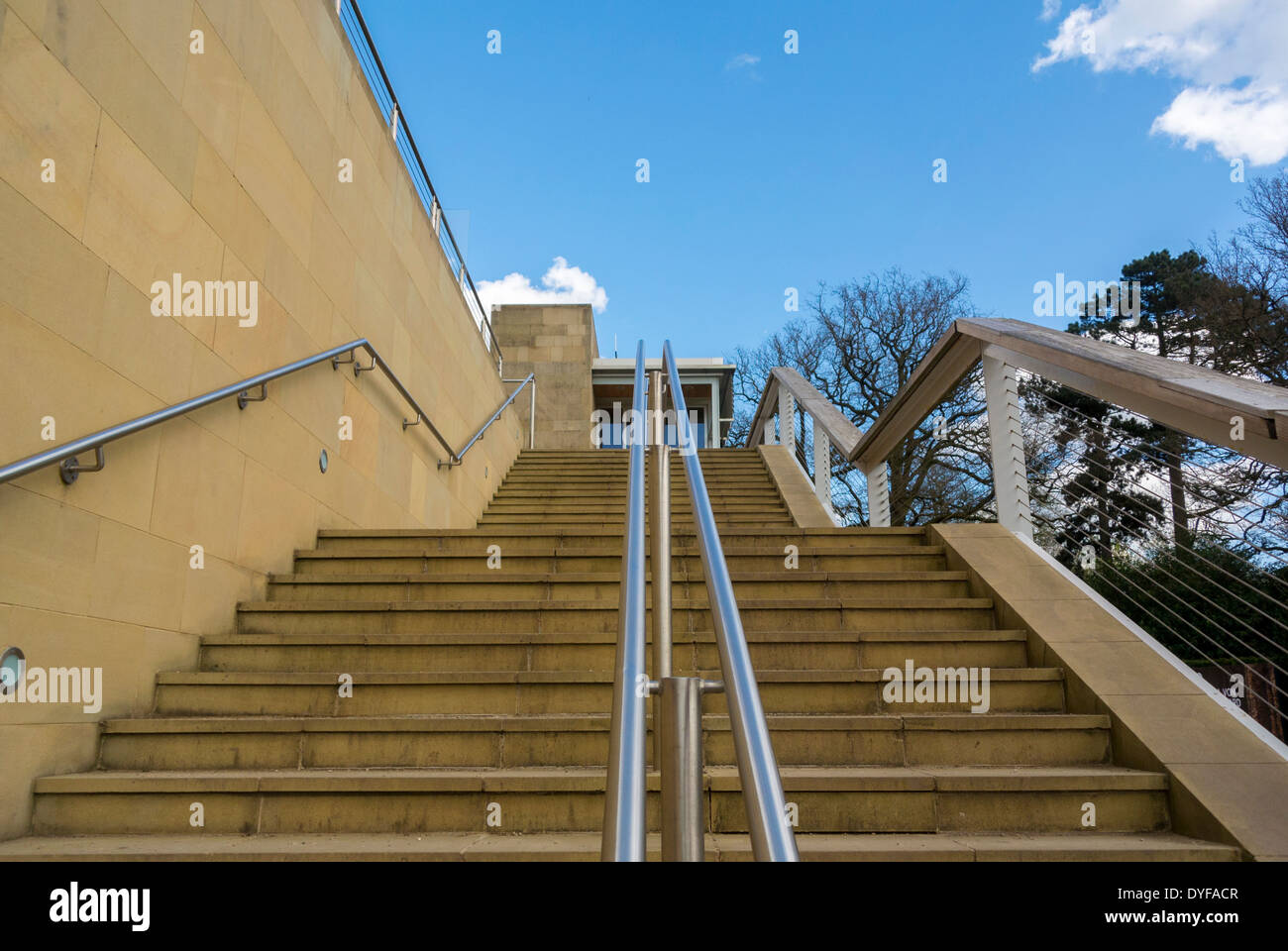 Steps at Yorkshire Sculpture Park Stock Photo