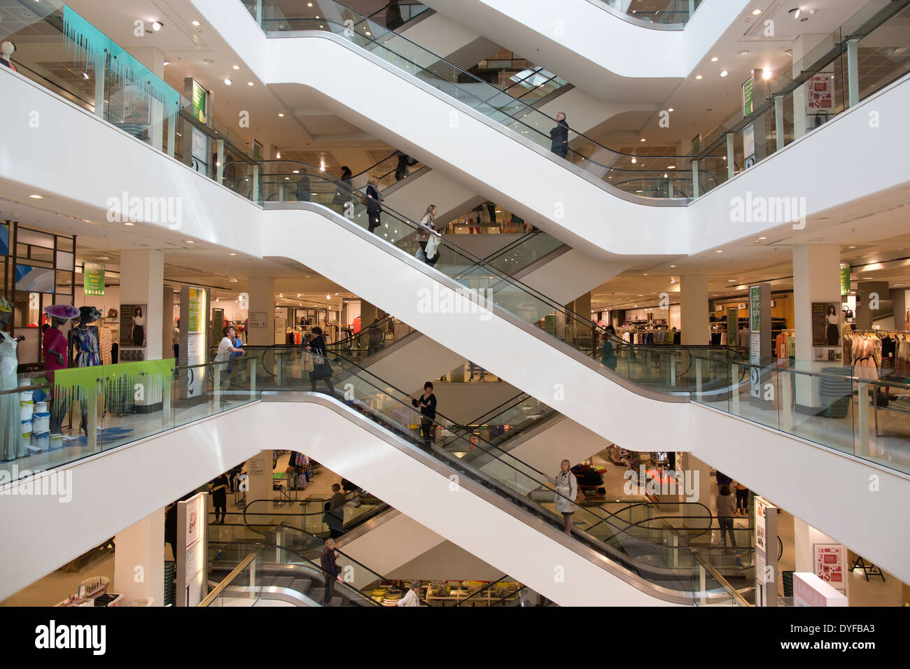 The main escalators in Peter Jones department store owned by John Lewis