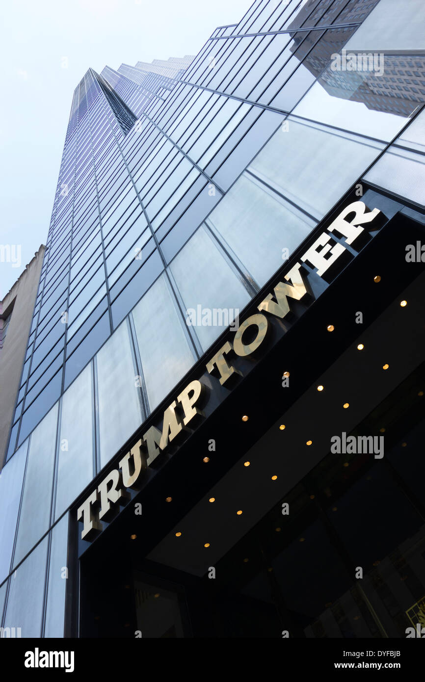 USA, New York City, Trump Tower on 5th Avenue, Manhattan Stock Photo