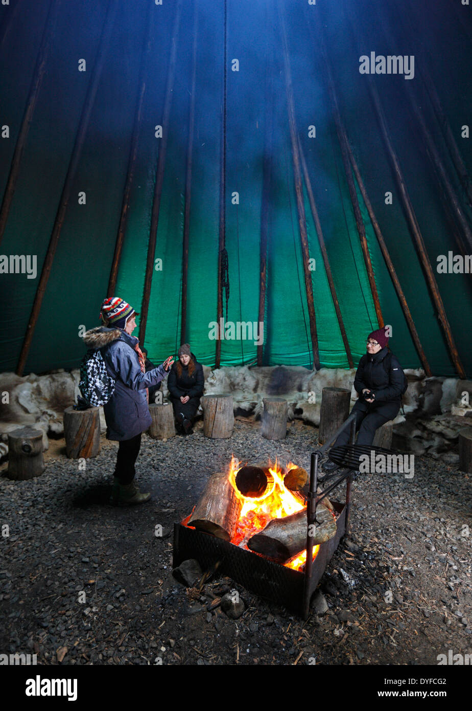 Finland tent - tepee Stock Photo